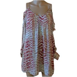 Parker cold shoulder long sleeve dress